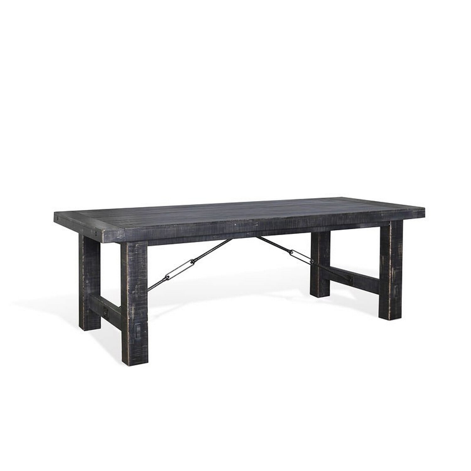 Rena 122" Black Mahogany Extendable Dining Table
