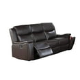thumbnail image 1 of BenJara Renna Manual Recliner Sofa, Cupholder, Brown Faux Leather 80 Inch, 1 of 5