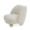 thumbnail image 1 of Reno Loy 31 Inch Accent Chair, White Polyester, Modern Round Legs, 1 of 6