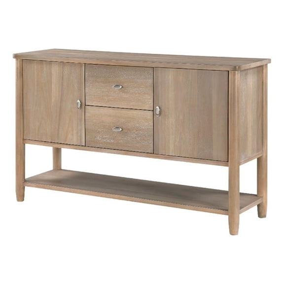 Rinie Sideboard Buffet Console- 2 Drawer and Cabinets- Brown