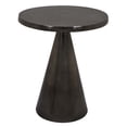 thumbnail image 1 of Benjara Riot 19 Inch Plant Stand Table, Round Top, Triangle Pedestal, Metal, Black, 1 of 5