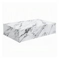 thumbnail image 1 of Ritzy Coffee Table, Modern Plinth, White Gray Faux Stone, 48 Inch, 1 of 5