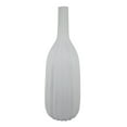 thumbnail image 1 of Rizie Vase with Ribbed Texture, 45 Inch Contemporary White Polyresin, 1 of 6
