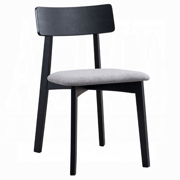Rory Dining Side Chair Set of 2, Low Curved Back, Scandinavian Black