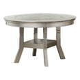 thumbnail image 1 of Benjara Round Wooden Dining Table with Glass Inserted Top- Champagne Silver, 1 of 6