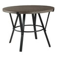 thumbnail image 1 of Rowl Counter Height Table- 48 Inch Brown Round Wood Top- Metal Legs, 1 of 6