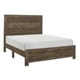 thumbnail image 1 of Rustic Panel Design Wooden Queen Size Bed with Block Legs Support, Brown- Saltoro Sherpi, 1 of 4