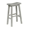 thumbnail image 1 of Saddle Design Wooden Barstool with Grain Details, Gray, 1 of 6