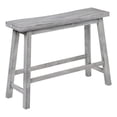 thumbnail image 1 of Benjara Saddle Design Wooden Bench with Grain Details- Gray, 1 of 7