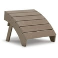 thumbnail image 1 of Benjara Sami 20 Inch Outdoor Ottoman, Slatted Design, Sloped Arc, Brown Finish, 1 of 5