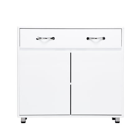 Server with 2 Door Storage and 1 Drawer, White