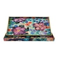 thumbnail image 1 of Set of 2 Decorative Trays, Floral Print Design, Cutout Handles, Multicolor, 1 of 5