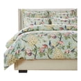 thumbnail image 1 of Benjara Sia 3pc Cal King Duvet and Pillow Sham Set- Floral Jade Print Cotton, 1 of 6