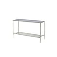 thumbnail image 1 of Benjara Sofa Table with Textured Obround Shelf, Silver, 1 of 5