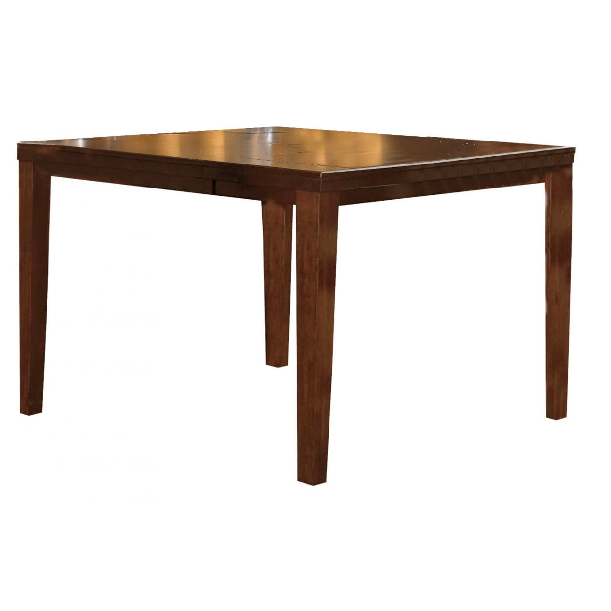 Benjara Square Wooden Counter Height Table with Butterfly Extendable Leaf, Brown - Walmart.com