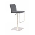 thumbnail image 1 of Benjara Swivel Metal Bar Stool with Adjustable Height and Footrest, Gray, 1 of 5