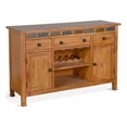 thumbnail image 1 of Benjara Tamara Buffet Server with Drawers- Cabinets- Beige Mahogany Mindi Wood, 1 of 5