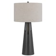 thumbnail image 1 of Tiy 30 Inch Table Lamp, White Hardback Drum Shade, Gray Iron Cone Base, 1 of 8