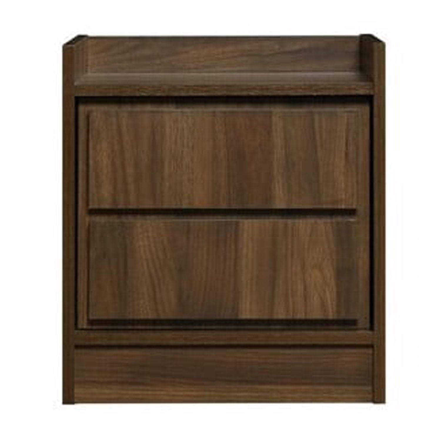 Benjara Transitional Nightstand with False Drawer Front and Woodgrain