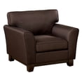 thumbnail image 1 of Benjara Transitional Style Chair with Pillow Backrest and Flared Armrests, Brown, 1 of 5
