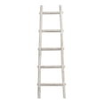 thumbnail image 1 of Transitional Style Wooden Decor Ladder with 5 Steps, White, 1 of 2