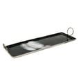 thumbnail image 1 of Tray with Metal and Ring Handles, Black and Silver- Saltoro Sherpi, 1 of 5