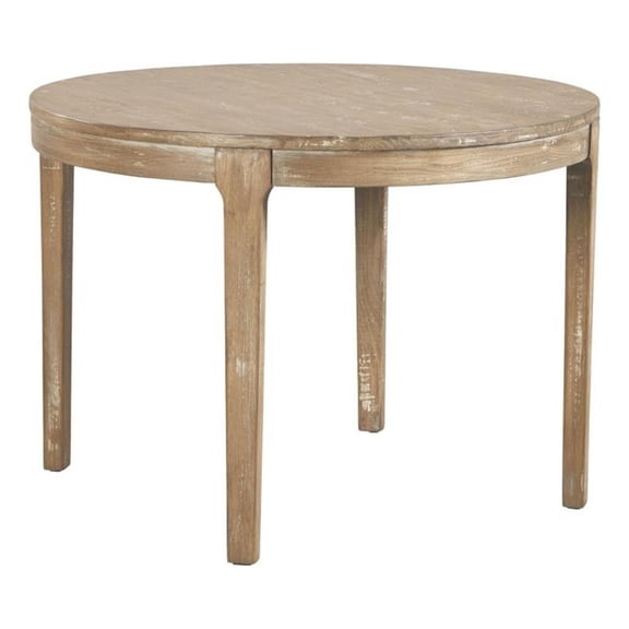 Tuley Dining Table, Tapered Legs, Pine Wood, Gray, 42 Inch Round Top