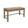 thumbnail image 1 of Benjara Umey 60 Inch Desk, 3 Drawers, Metal Handles, Rustic Brown Solid Wood Frame, 1 of 5