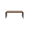 thumbnail image 1 of Benjara Upside U Shape Rectangular Top Coffee Table with Cut Outs, Natural Brown, 1 of 3