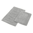 thumbnail image 1 of Veria 2 Piece Bath Mat with BATH Sculpted Details, The Urban Port, Gray- Saltoro Sherpi, 1 of 5