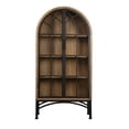 thumbnail image 1 of Veria China Cabinet, 2 Door Arch Frame, Antique Natural Brown, 83 Inch, 1 of 7