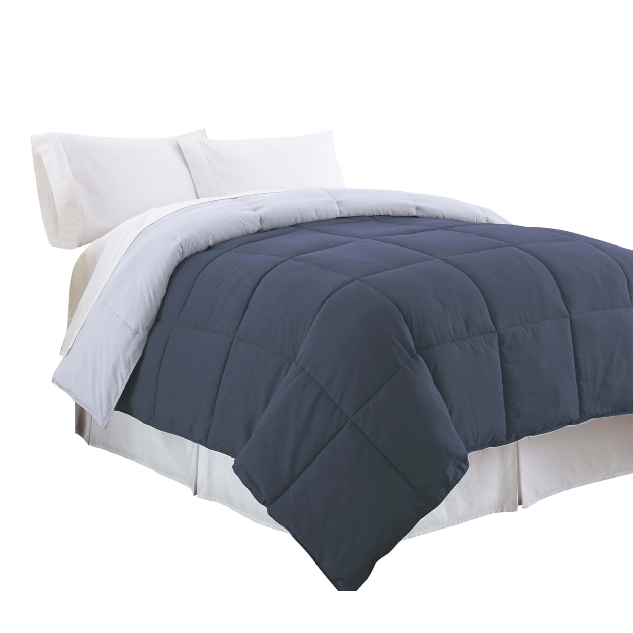 Veria Microfiber King Comforter with Stitched Block Pattern The Urban ...