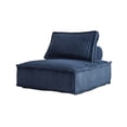 thumbnail image 1 of Benjara Vico Accent Chair, Armless Modular Design, Soft Blue Striped Polyester, 1 of 5