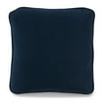 thumbnail image 1 of Wali Square Accent Throw Pillow, 20 Inch, Feather Fill, Blue Polyester, 1 of 3