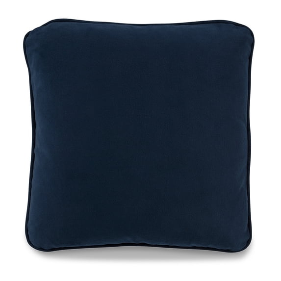 Wali Square Accent Throw Pillow, 20 Inch, Feather Fill, Blue Polyester