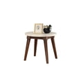 thumbnail image 1 of Wooden Base End Table with Marble Top, Walnut Brown, 1 of 1