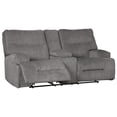 thumbnail image 1 of Benjara Wooden Dual Recliner Loveseat with Storage Console and Pull Tab, Gray, 1 of 3