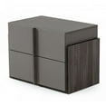 thumbnail image 1 of Wooden Frame Nightstand with 2 Self Closing Drawers, Gray- Saltoro Sherpi, 1 of 6