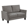 thumbnail image 1 of Xumo Loveseat- Taupe Gray Fabric- 56 Inch- Black Tapered Wood Legs, 1 of 6
