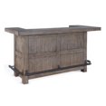 thumbnail image 1 of Yael Bar Cabinet Table, Shelves, Pull Out Tray, 80 Inch, Taupe Brown, 1 of 5