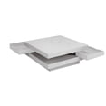 thumbnail image 1 of Benjara Zeny 32 Inch Coffee Table with 2 Drawers, Square White Lacquer Wood Top, 1 of 5