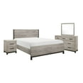 thumbnail image 1 of Zephyr 4 Pc Queen Size Bedroom Set, Light Gray, Brown, Modern Style, 1 of 3