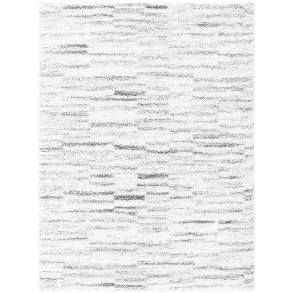 Benjen Contemporary Area Rug - Ivory, Gray, Light Gray - 5'3" x 7'