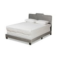 thumbnail image 1 of Benjen Glam Grey Velvet Fabric Upholstered Full Size Panel Bed, 1 of 5