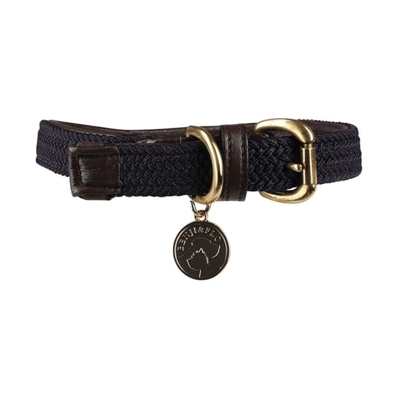Benji & Flo Interlaced Leather Lined Dog Collar