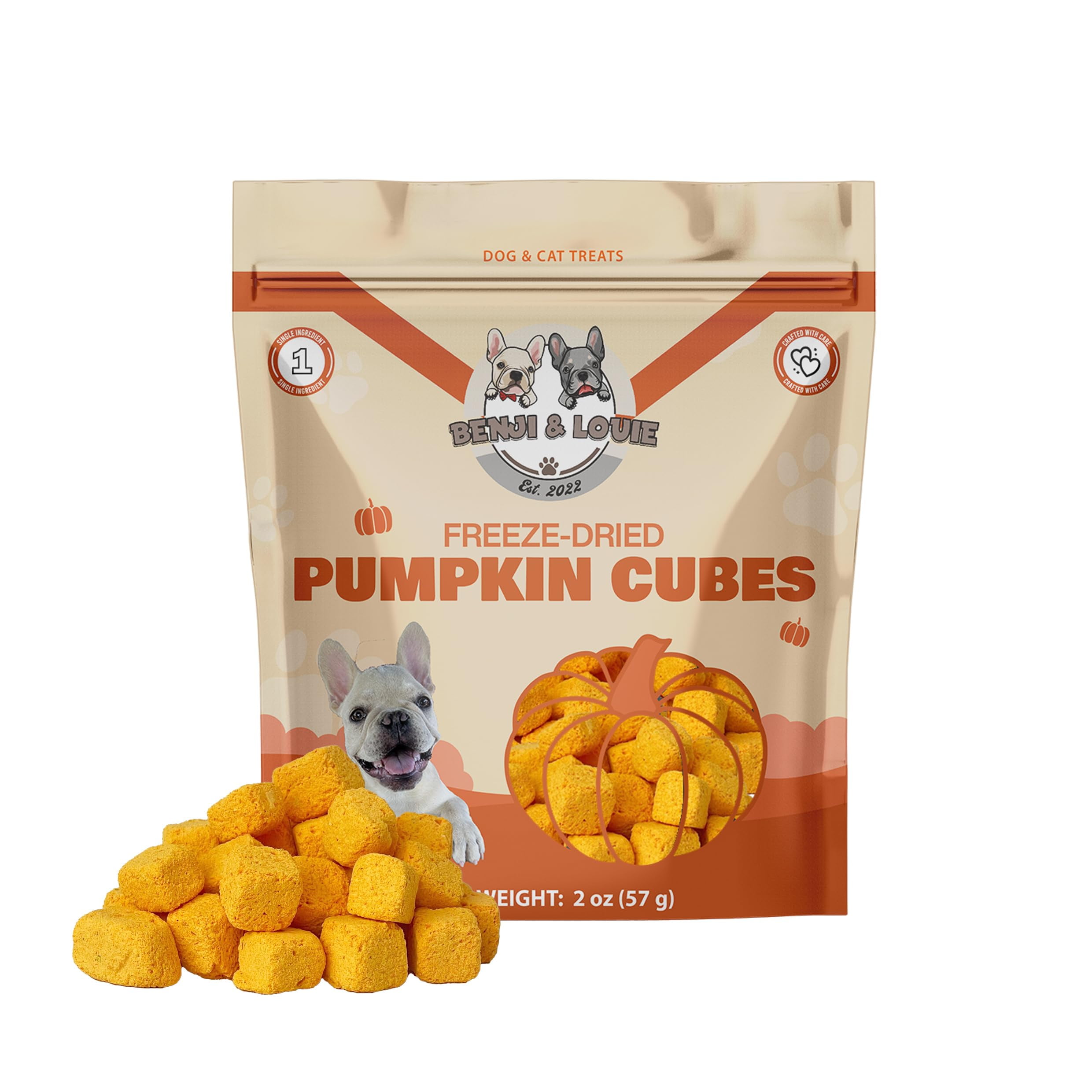 Cat Treats Freeze Dried Pumpkin Dog Treats OC Raw Freeze-Dried