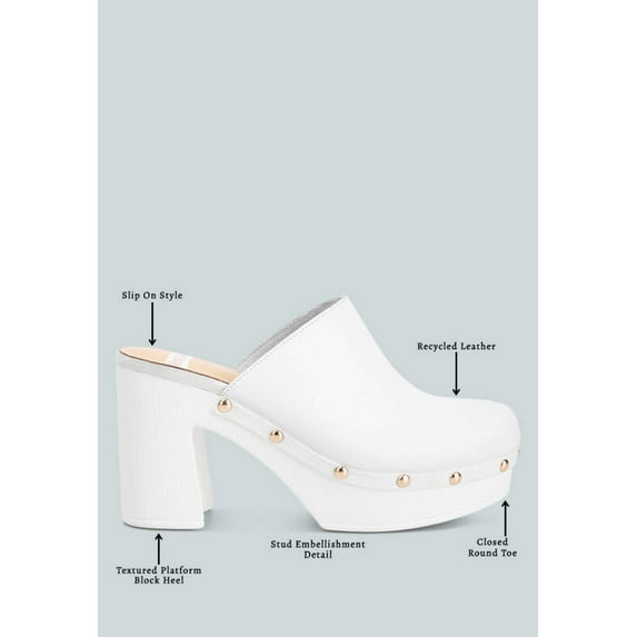 Benji Recycled Leather Clogs