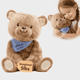 thumbnail image 1 of Lilly’s Love 5lb Weighted Stuffed Animal for Anxiety Relief, Benji The Bear, Sensory Plush for Kids & Adults, 1 of 8