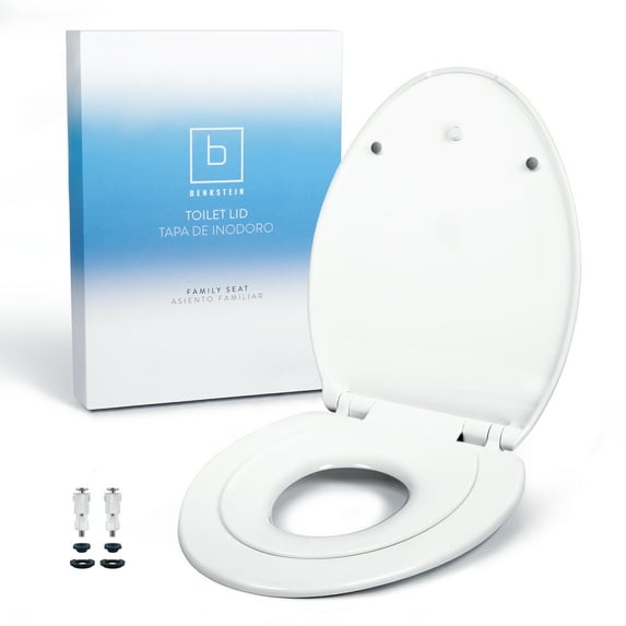 Benkstein® Elongated Toddler Toilet Seat - Potty Training Toilet - Toddler Potty - White