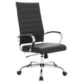 Benmar Modern HighBack Adjustable Swivel Leather Office Chair, 22.5 x